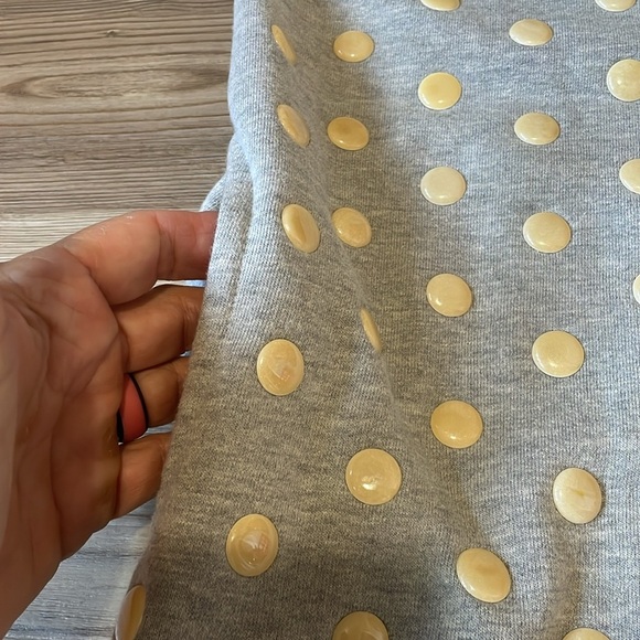 Juicy Couture Studded Sleeveless Sweatshirt Dress Gray M Retro Pockets Comfy - Picture 6 of 10